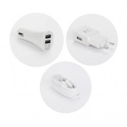 Chargeur 3 en 1 Secteur / Voiture / USB Pour Wiko View