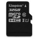 Carte Memoire kingstone 32 GO Classe 10 UHS 1 + Adaptateur Pour GoPro Hero 3 Silver Edition